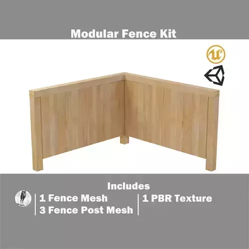 Modular Fence Kit Pack - Solid Top Cap Fence