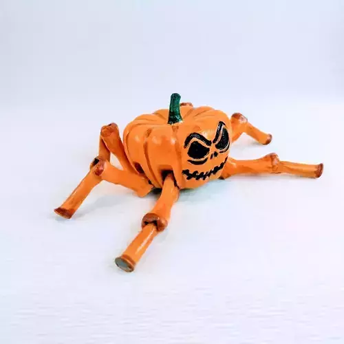 Halloween 3d flexi pumpkin spider