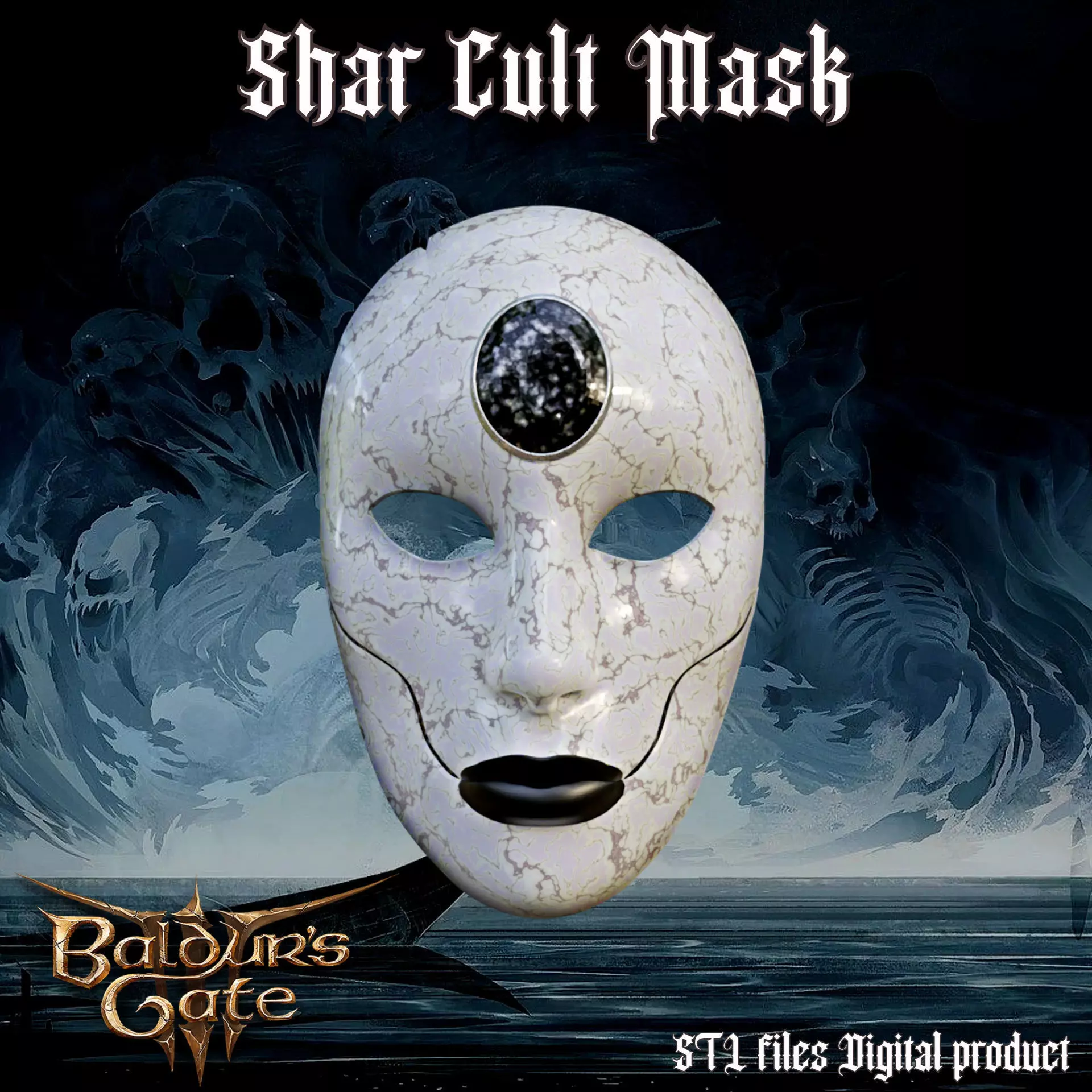 Fantasy Shar Mask Baldurs Gate 3 3D print model