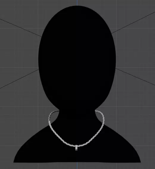 Explore the Future of Style with Our Cuban Chain Low-poly 3D model_0