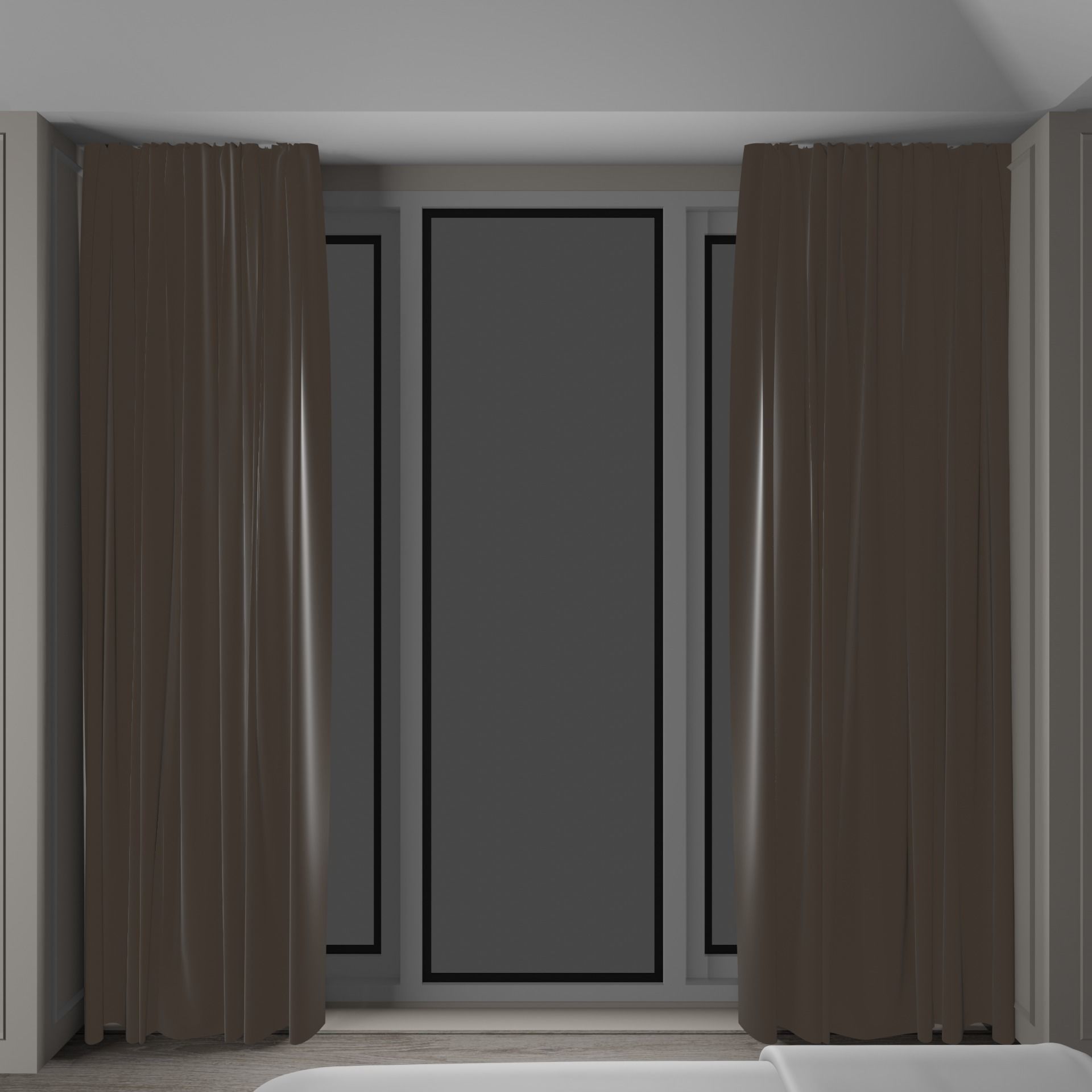 bedroom in the style of minimalist Provence 3D model_10