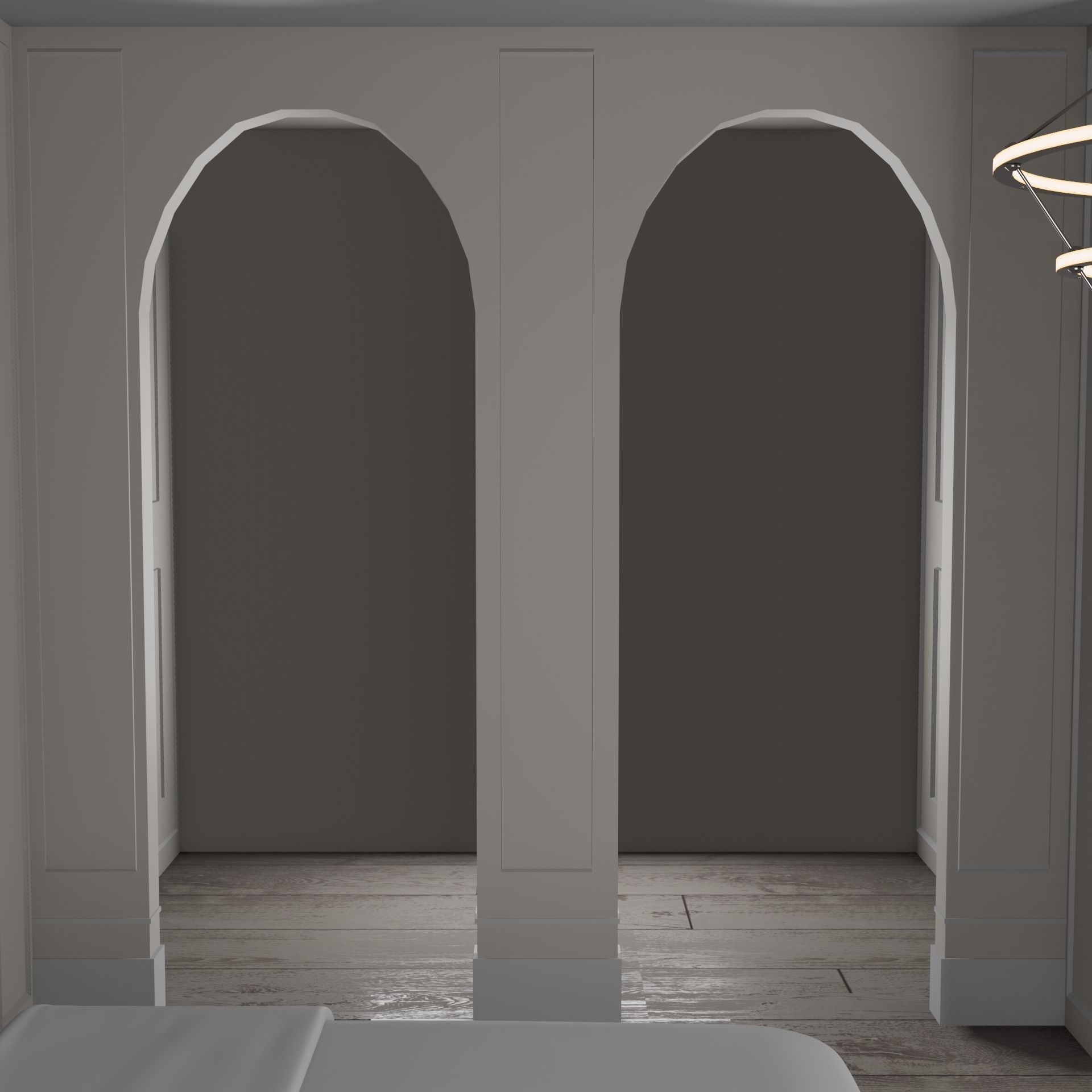 bedroom in the style of minimalist Provence 3D model_11