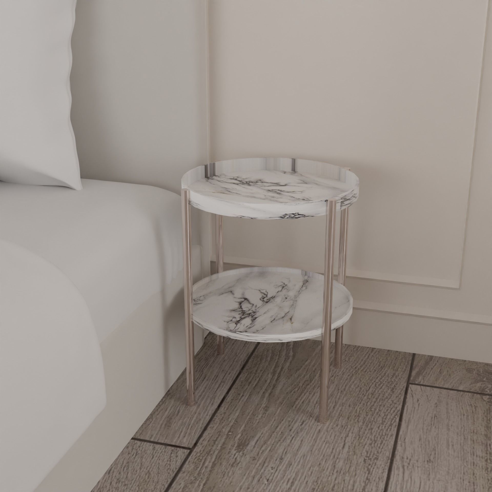 bedroom in the style of minimalist Provence 3D model_4