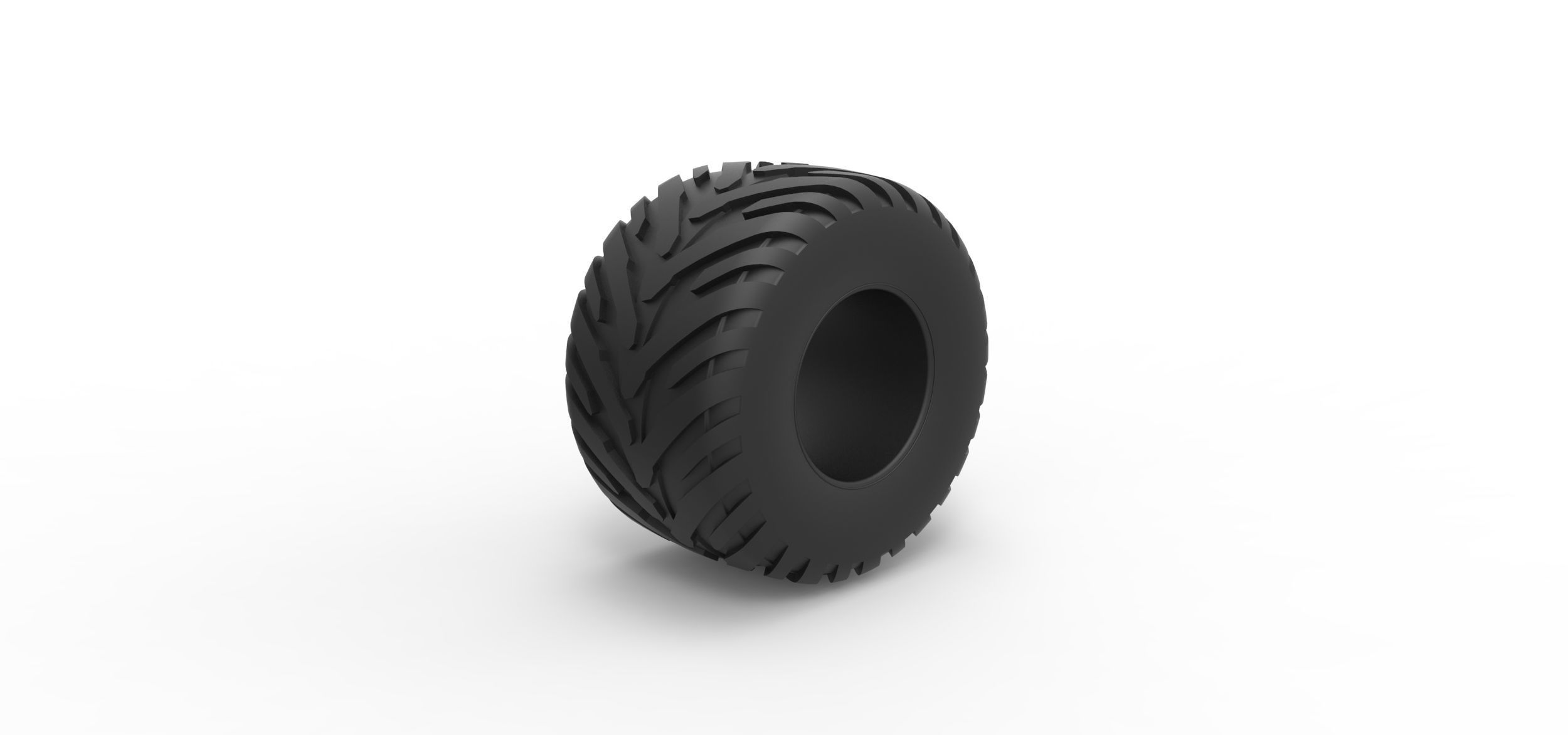 Tractor tire 18 Scale 1 to 25 3D print model_1