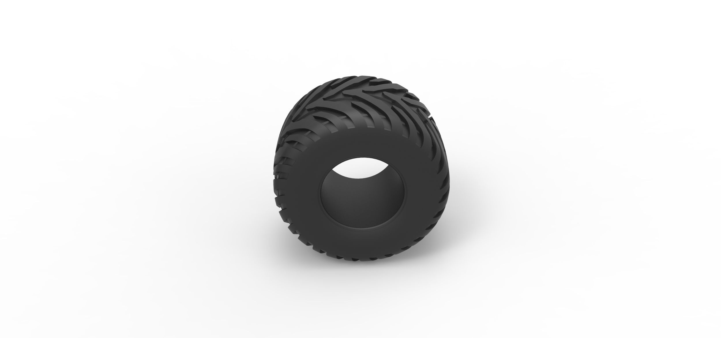 Tractor tire 18 Scale 1 to 25 3D print model_5