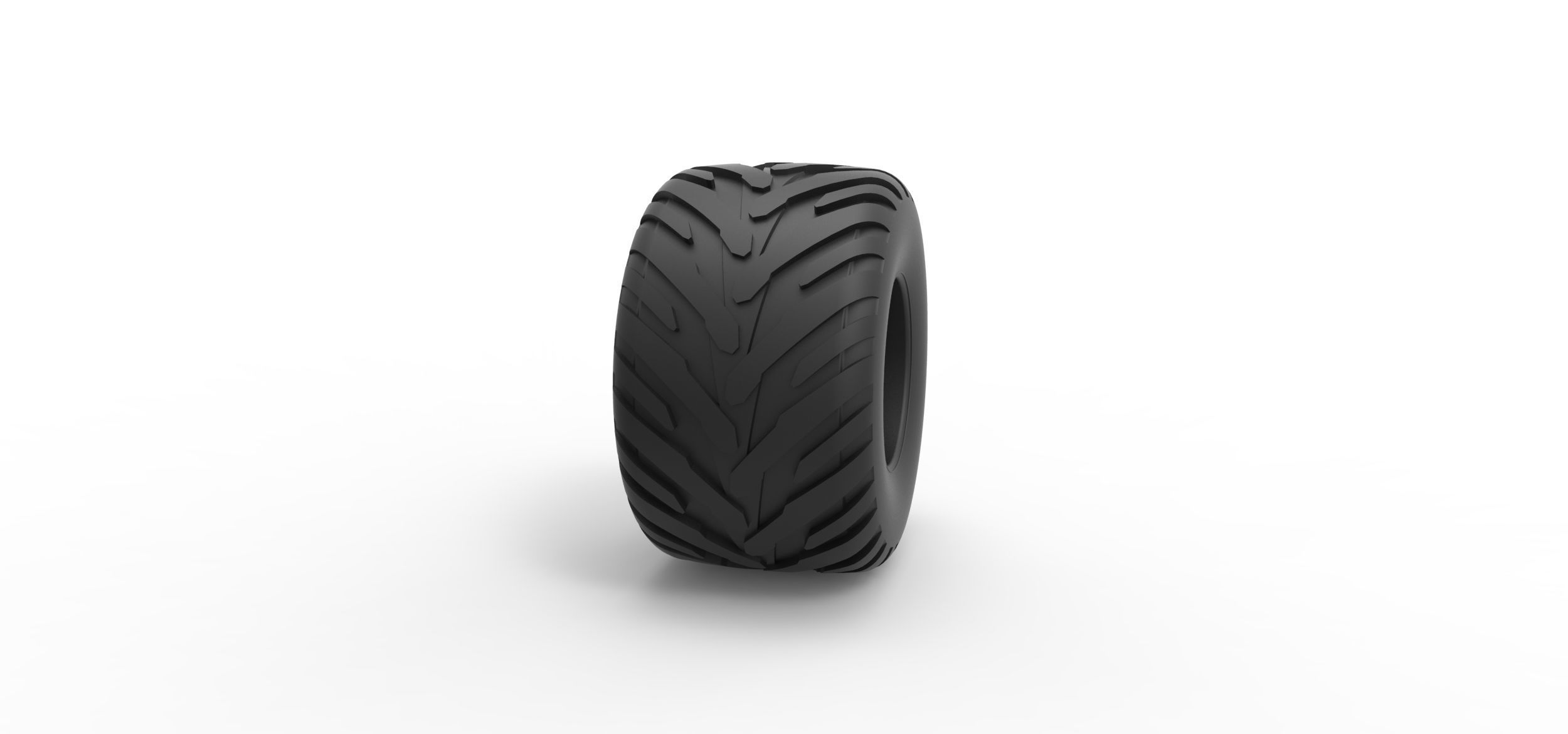 Tractor tire 18 Scale 1 to 25 3D print model_2