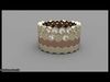 Hexagon Honeycomb strackable Rings 3D model_1