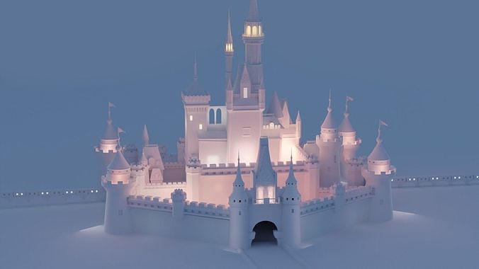 Disney Castle 3D Model 3D model 7