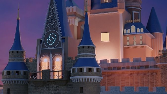 Disney Castle 3D Model 3D model 6