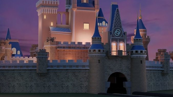 Disney Castle 3D Model 3D model 4
