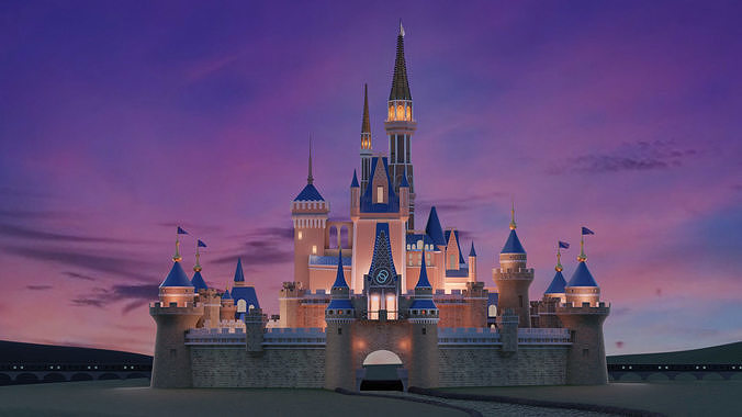 Disney Castle 3D Model 3D model 2