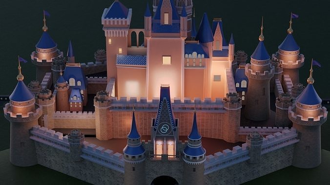 Disney Castle 3D Model 3D model 3