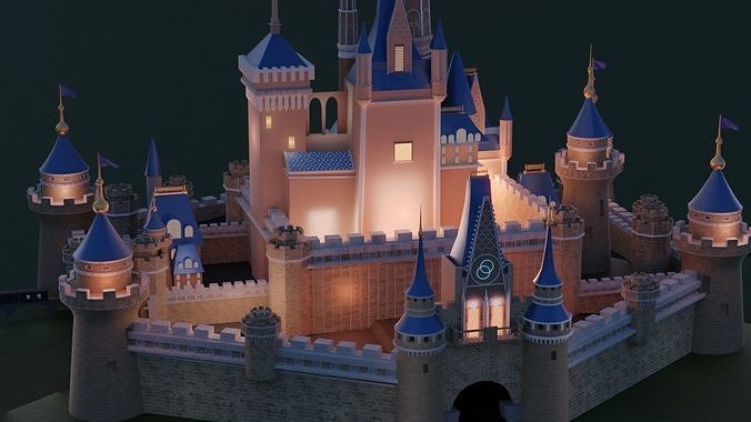 Disney Castle 3D Model 3D model 5