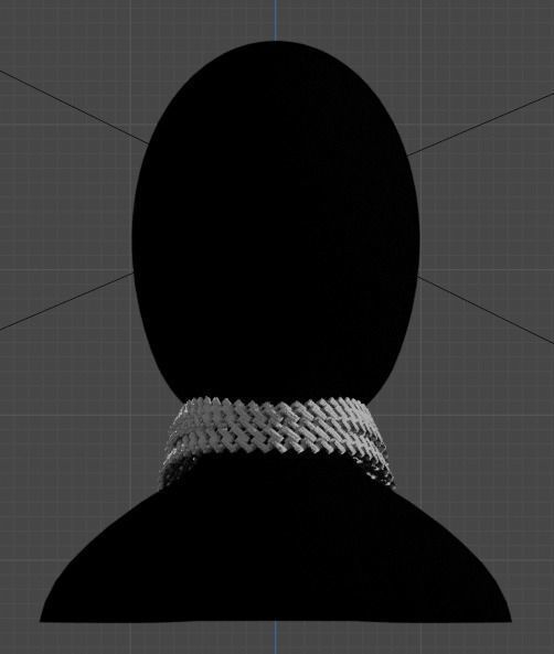 The art in three dimensions that you can wear Cadena Cubana Low-poly 3D model_2