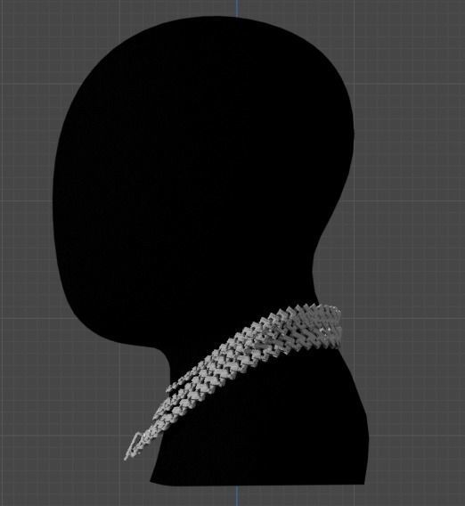 The art in three dimensions that you can wear Cadena Cubana Low-poly 3D model_1