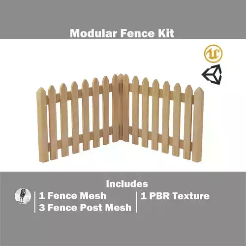 Modular Fence Kit Pack - Colonial Gothic Picket Fence