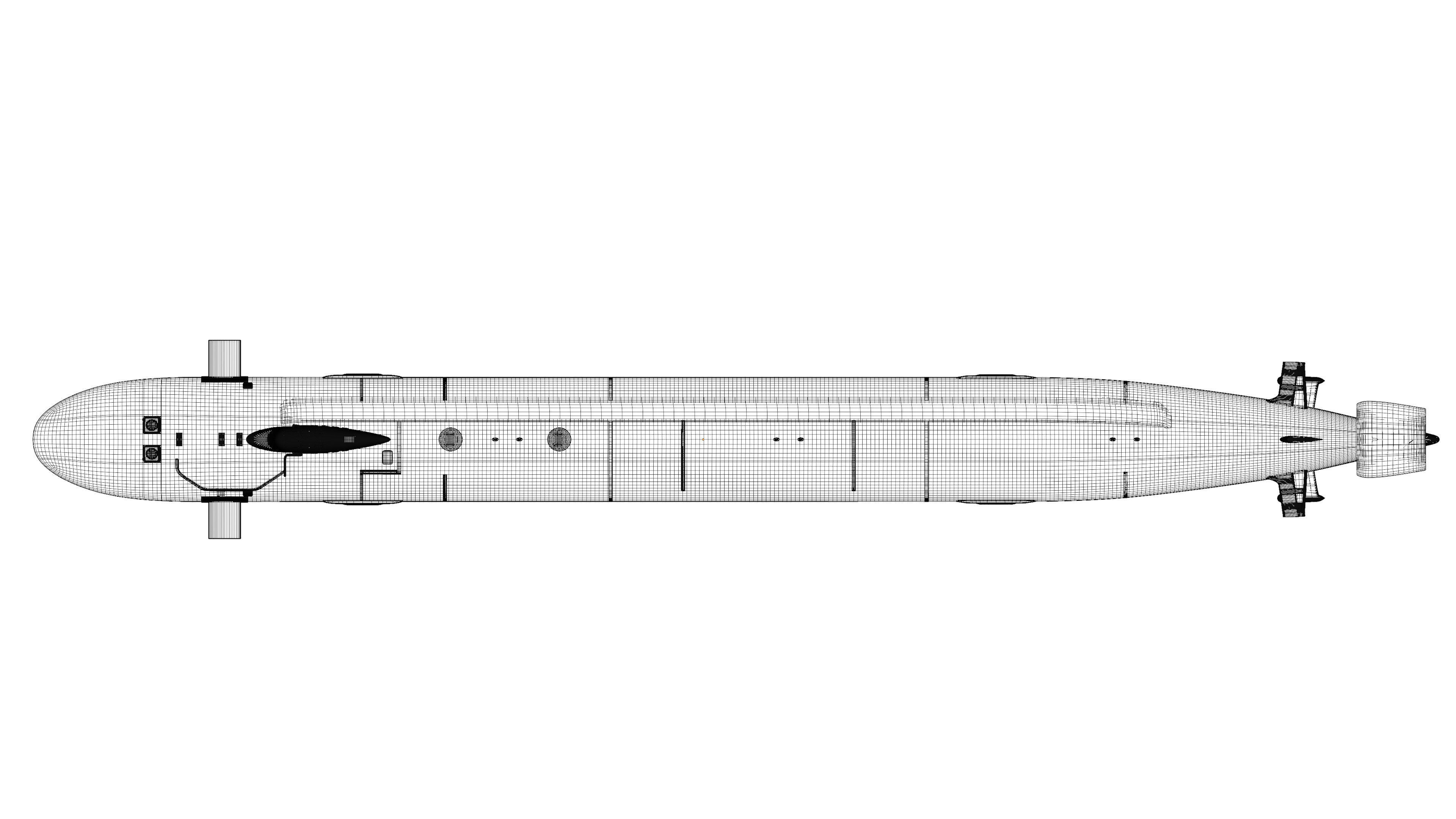 US Submarine Virginia SSN-774 Low-poly 3D model_10