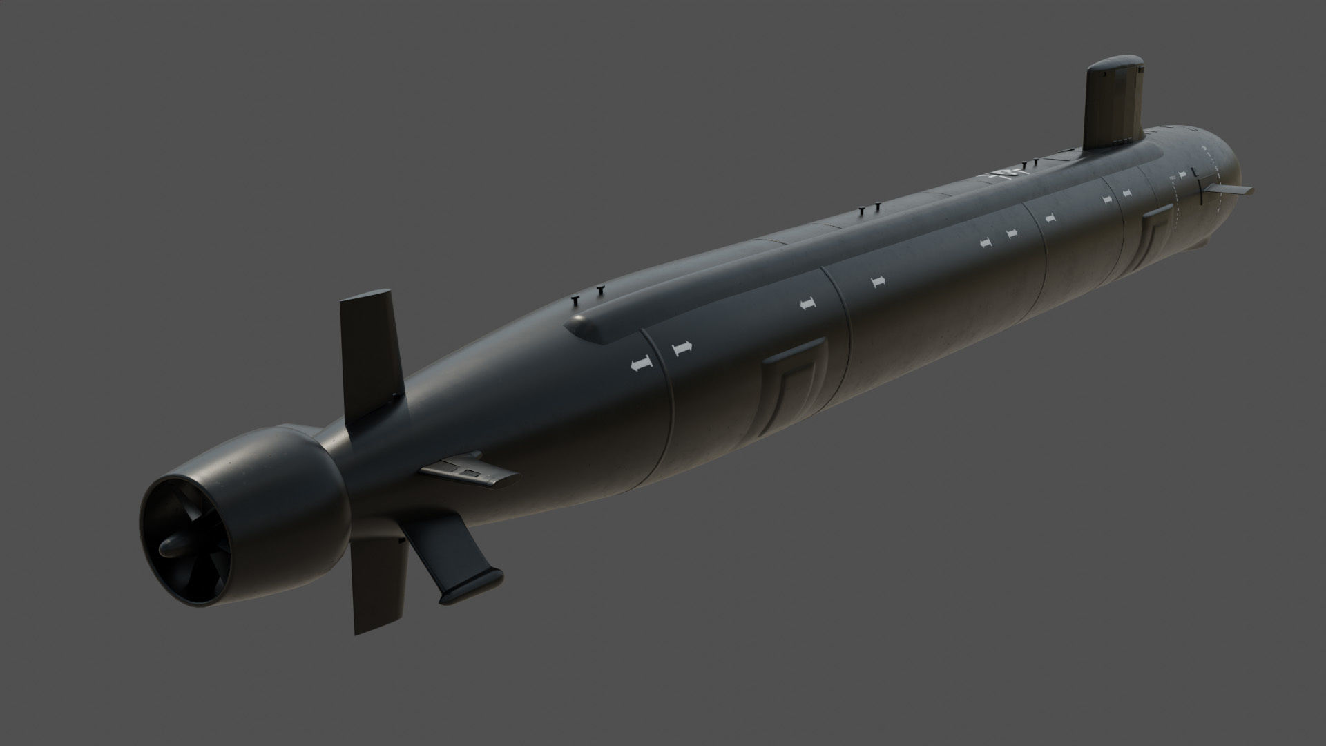 US Submarine Virginia SSN-774 Low-poly 3D model_4