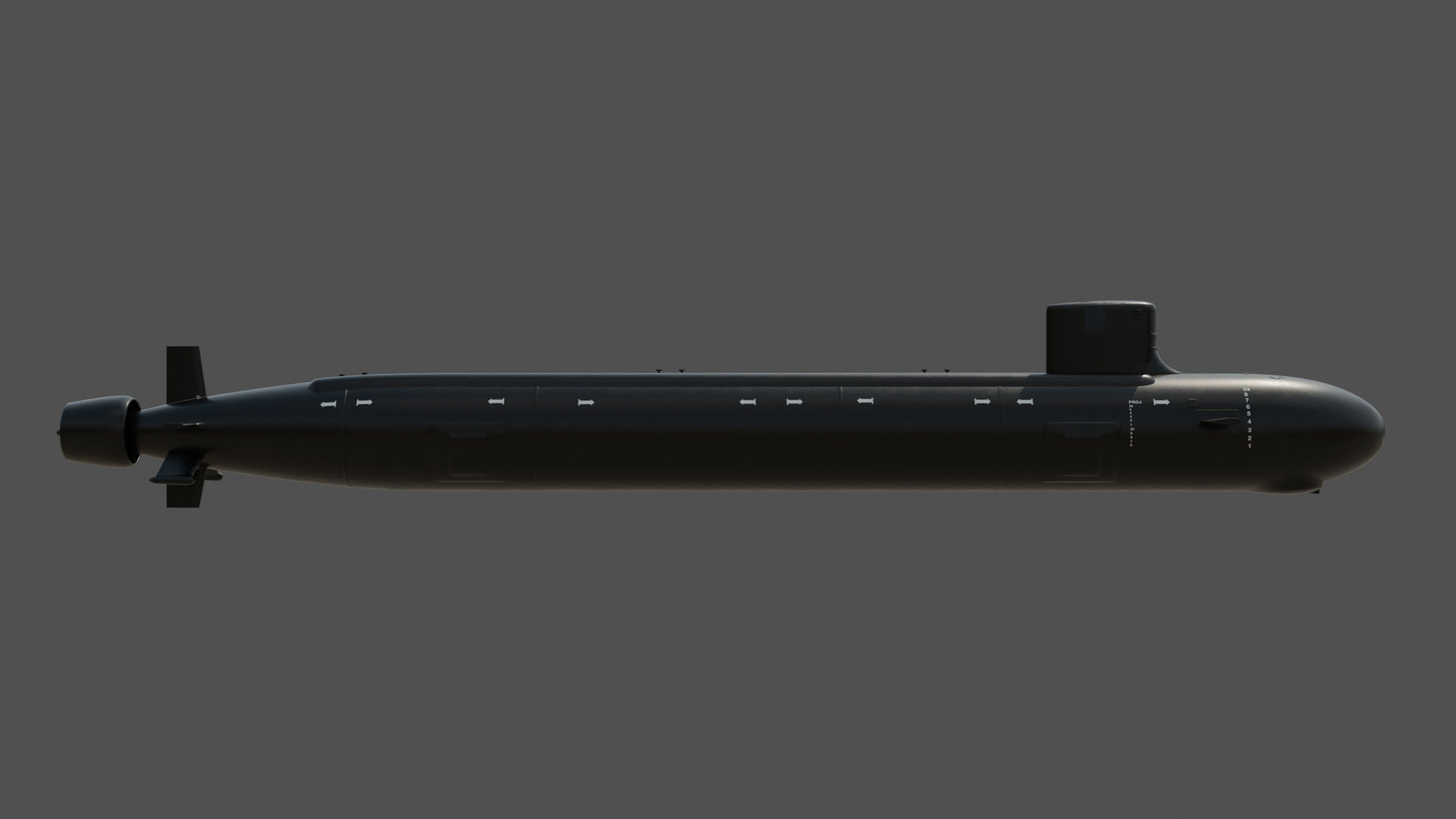 US Submarine Virginia SSN-774 Low-poly 3D model_6