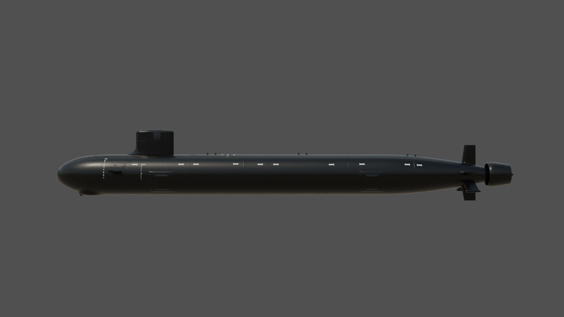 US Submarine Virginia SSN-774 Low-poly 3D model_1