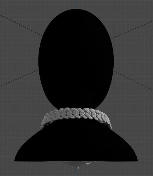 This Cuban Chain is a fusion of elegance and modernity Low-poly 3D model_2