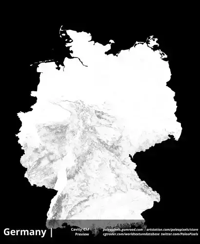 Germany  Occlusion Thickness Cavity Curvature High res Maps Texture