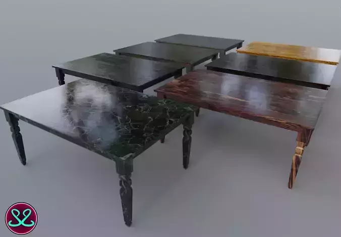 Realistic Pbr Tables Awesome Table Pack Free low-poly 3D model