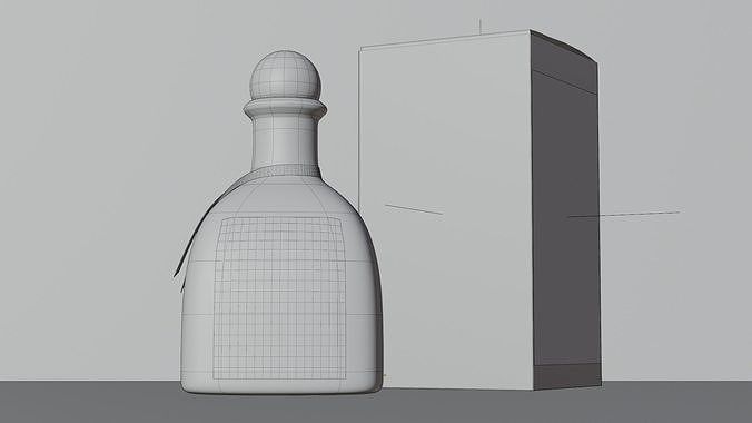 Tequila Patron Silver Low-poly 3D model 5