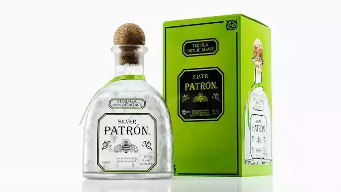 Tequila Patron Silver Low-poly 3D model