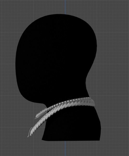 Intricate Details in Three Dimensions Cuban Chain Low-poly 3D model_1