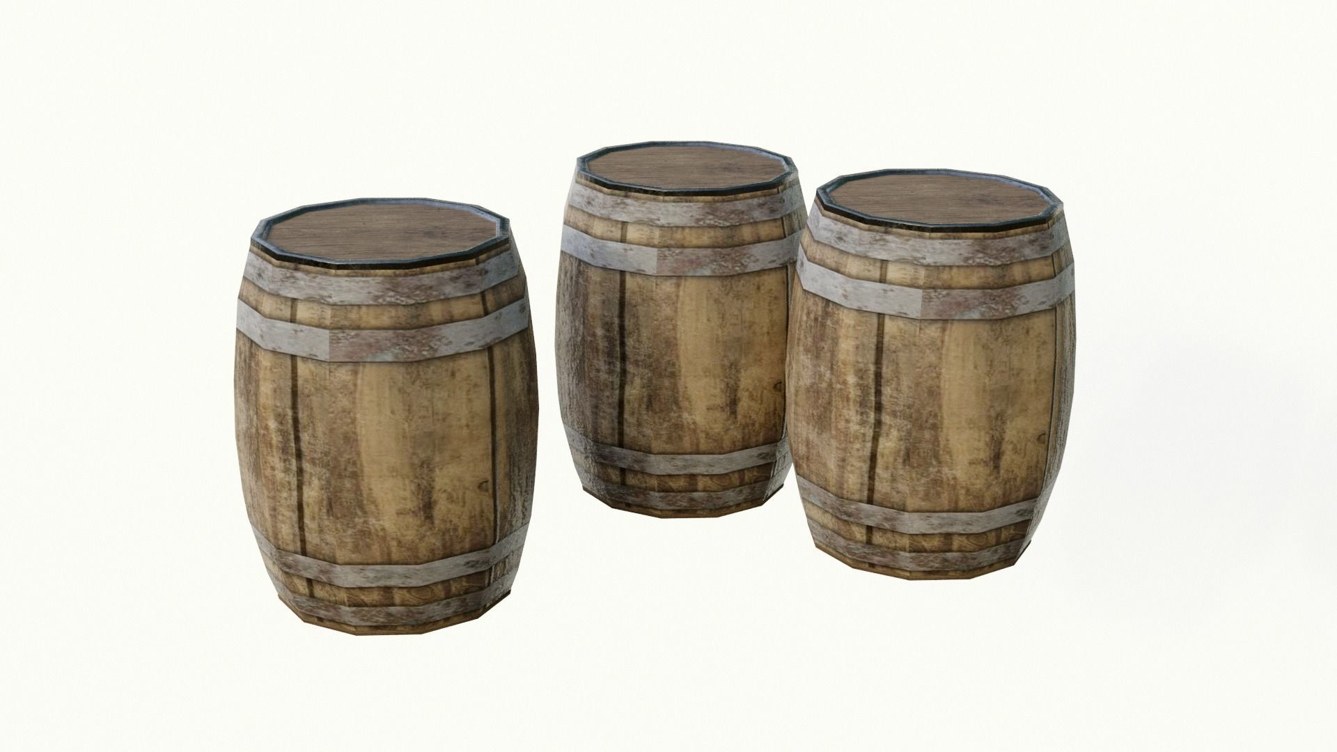 Nature map with objects Low-poly 3D model_5