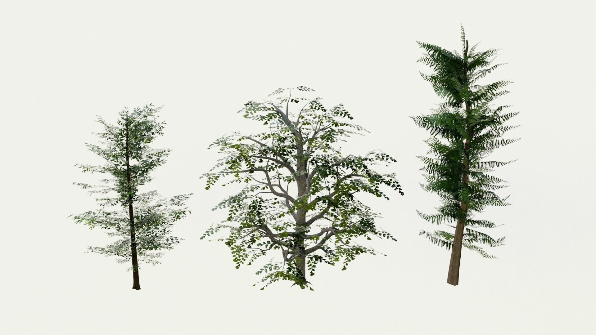 Nature map with objects Low-poly 3D model_6