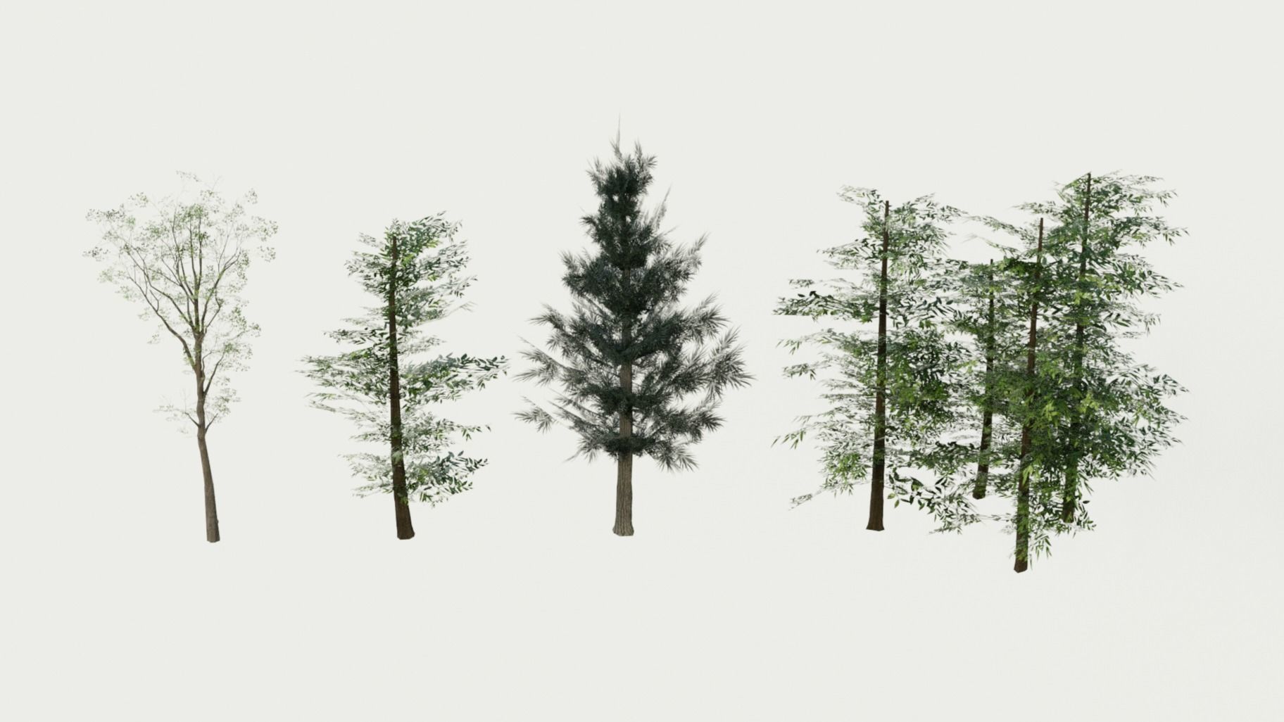 Nature map with objects Low-poly 3D model_7