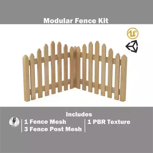 Modular Fence Kit Pack - Arched Colonial Gothic Picket Fence