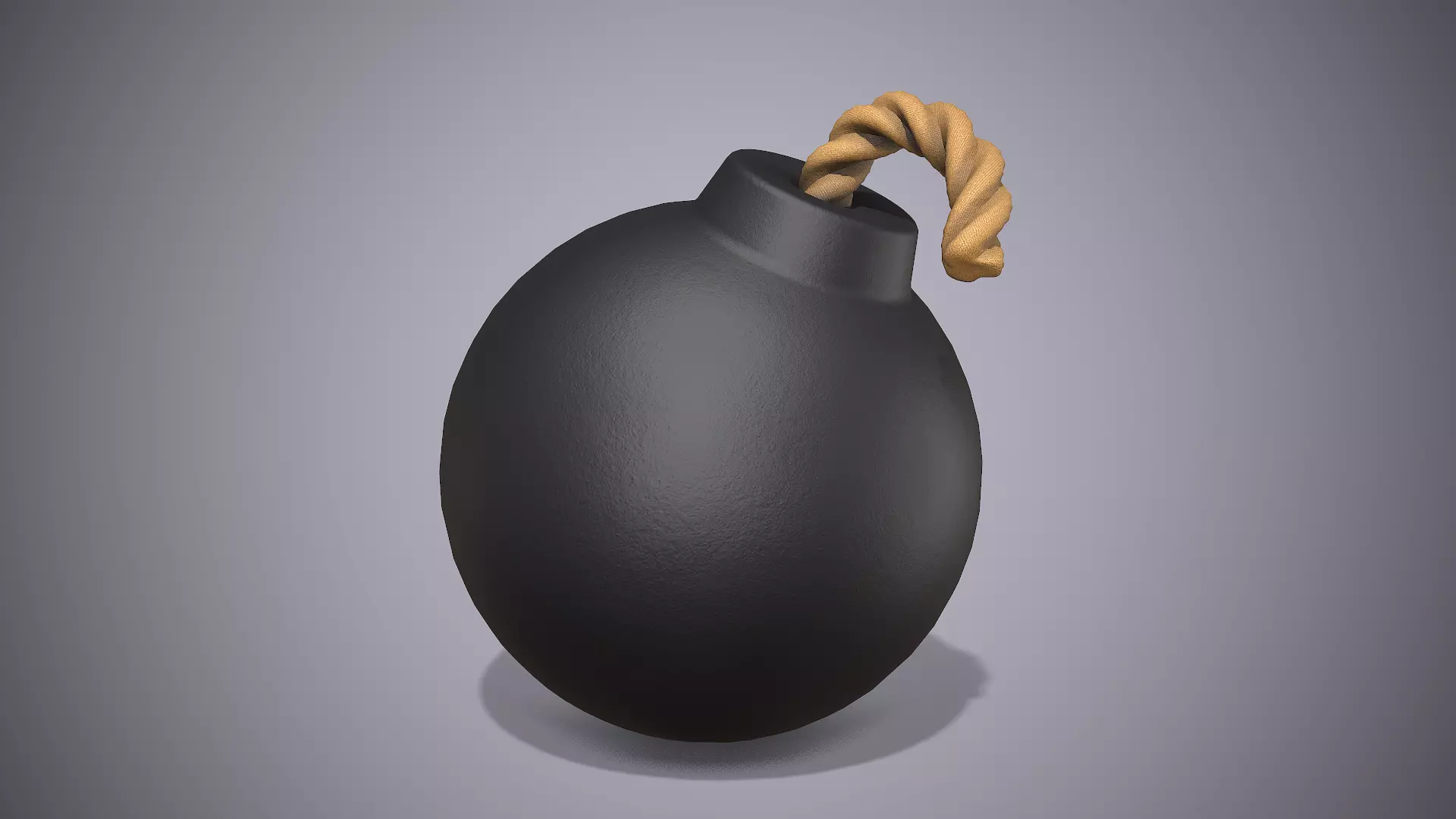 Round Bomb Low-poly 3D model
