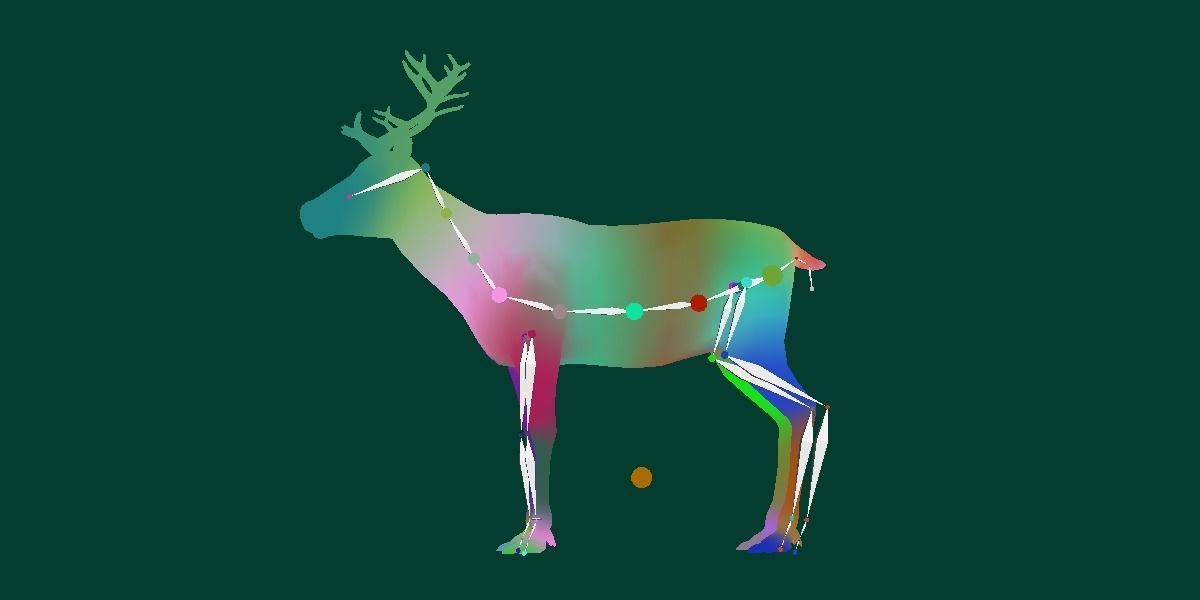Reindeer Caribou Animal Low-poly 3D model_16