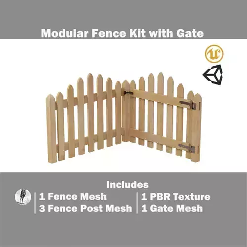 Modular Fence Kit Pack - Arc Colonial Goth Picket Fence and Gate