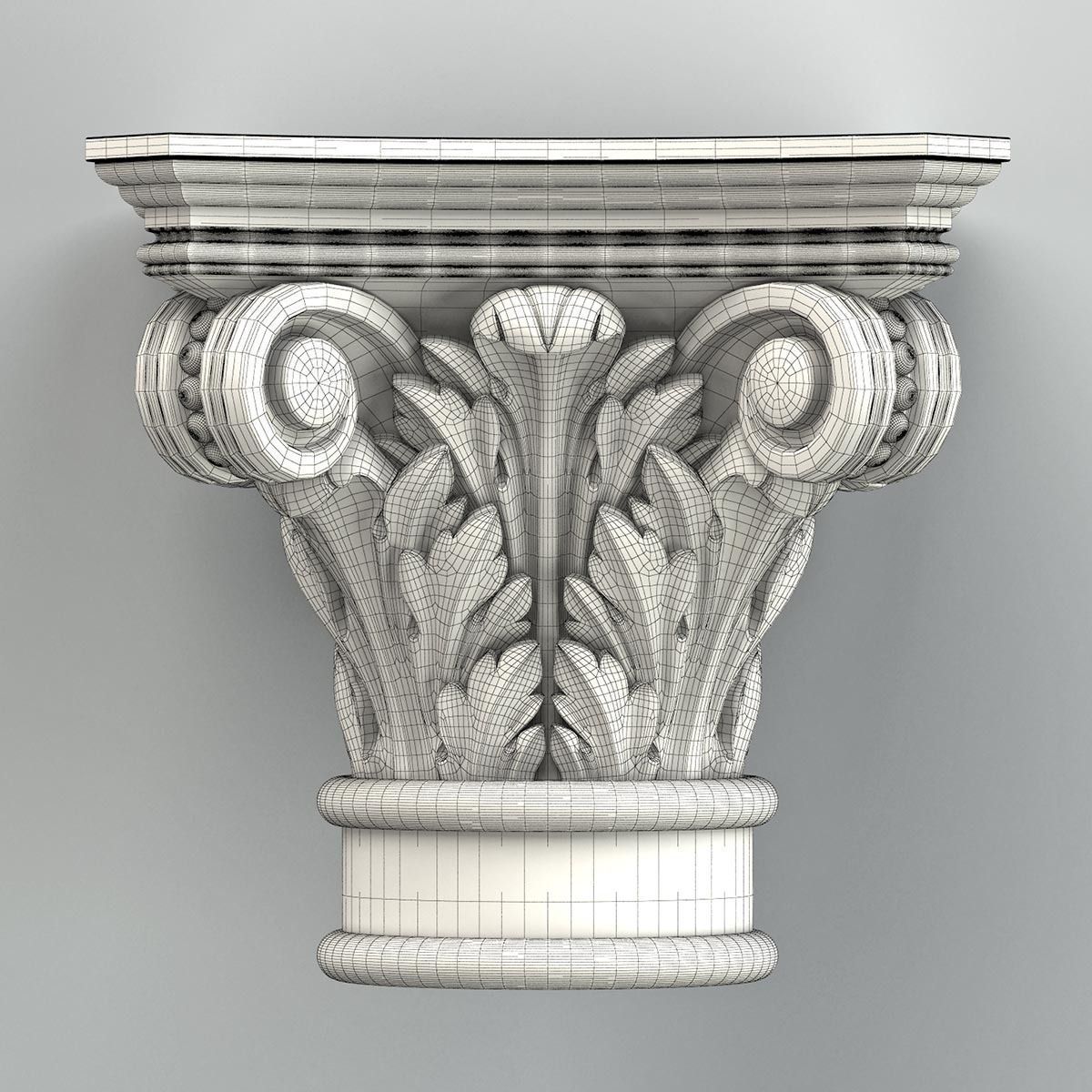 Column Capital 008 3D model_9
