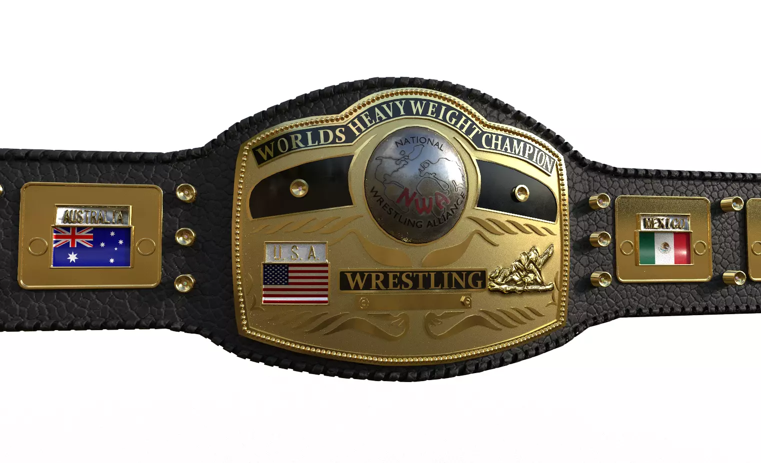 NWA WORLDS HEAVYWEIGHT CHAMPION BELT Free 3D model