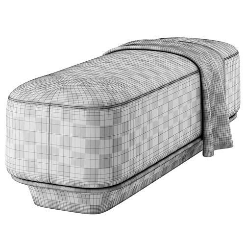 Nico Bench and Ottoman By Demuro Das 3D model 5