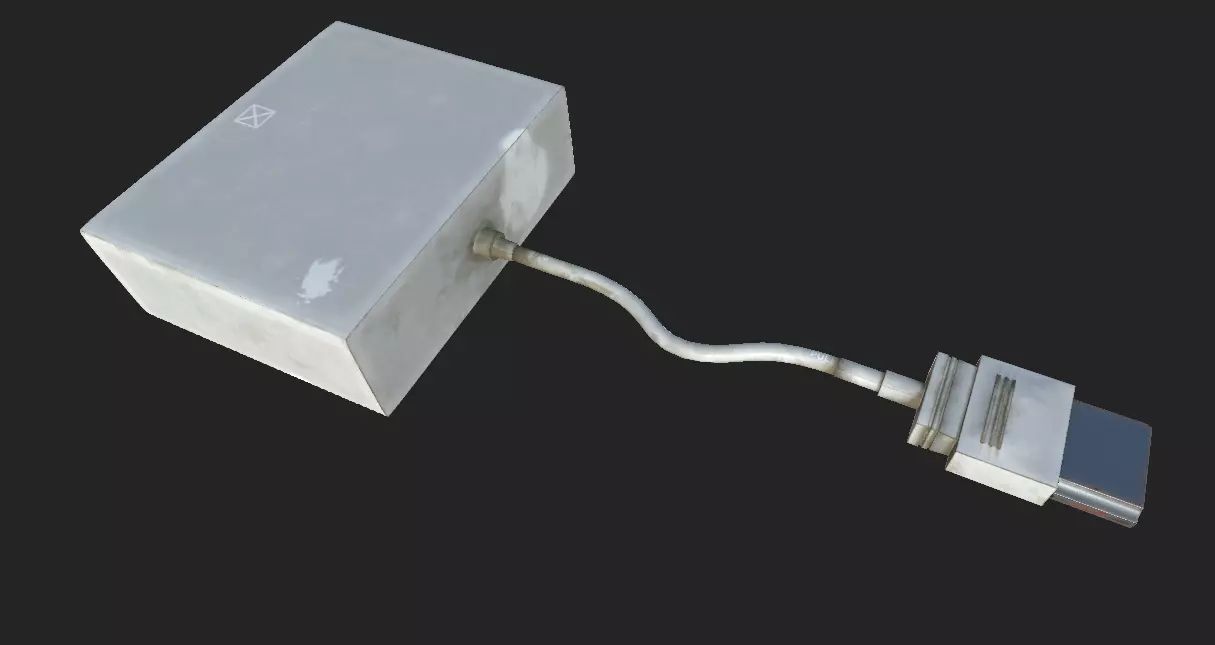 VGA to HDMI Free low-poly 3D model_0