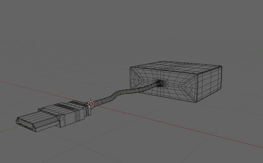 VGA to HDMI Free low-poly 3D model_7