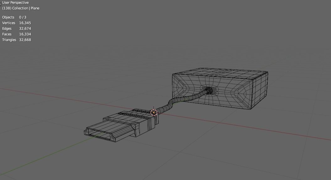 VGA to HDMI Free low-poly 3D model_1