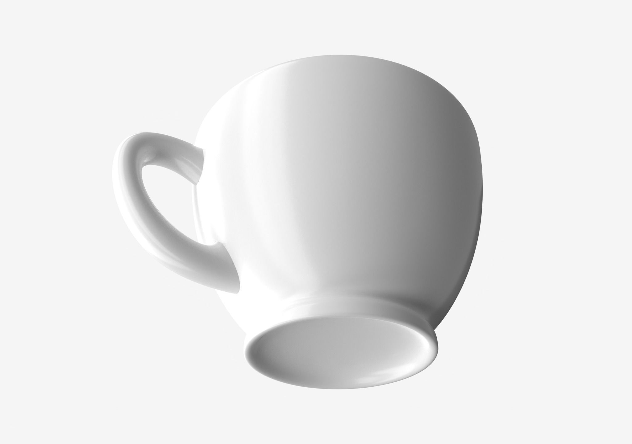 Teacup Low-poly 3D model_3