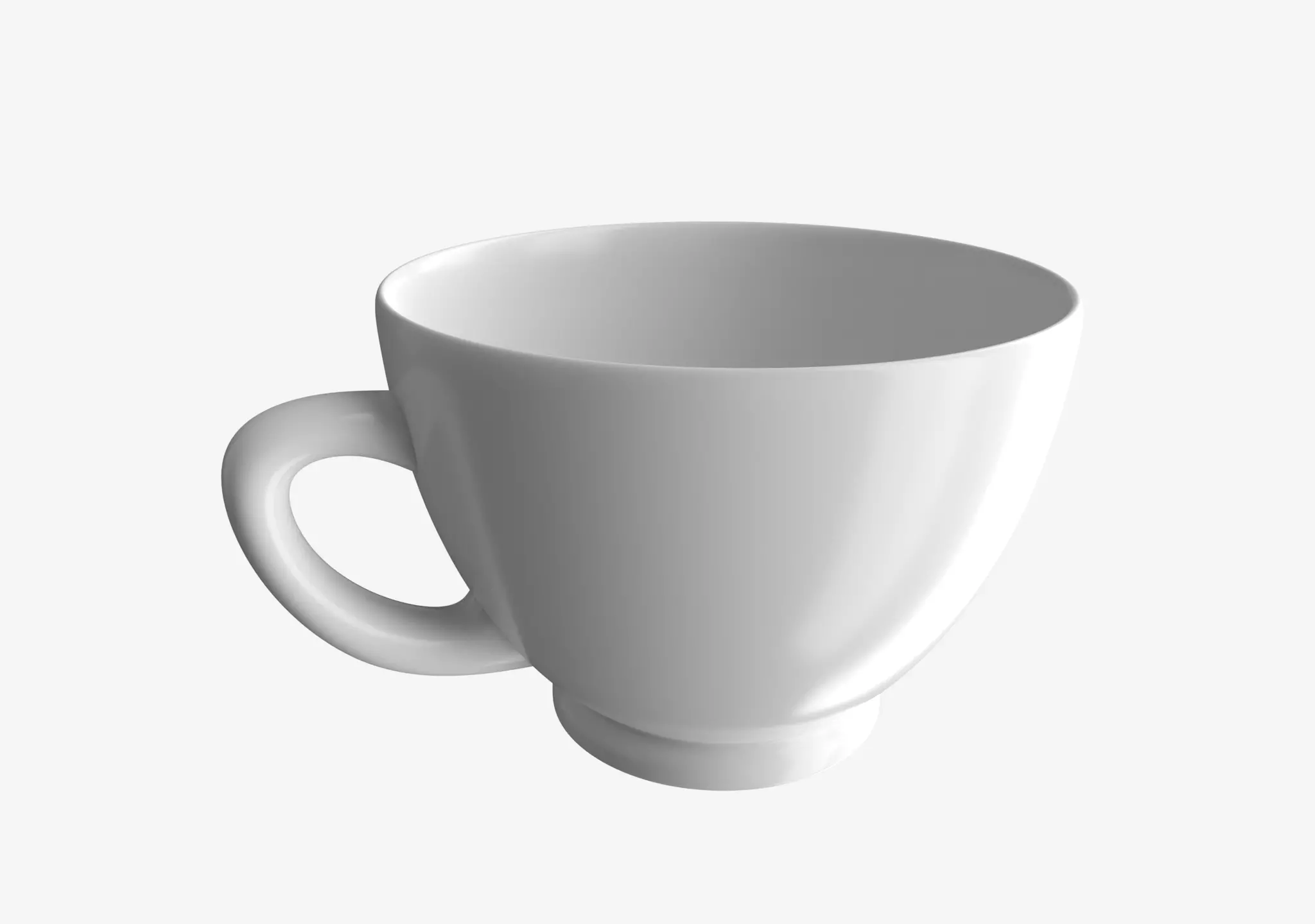 Teacup Low-poly 3D model_0