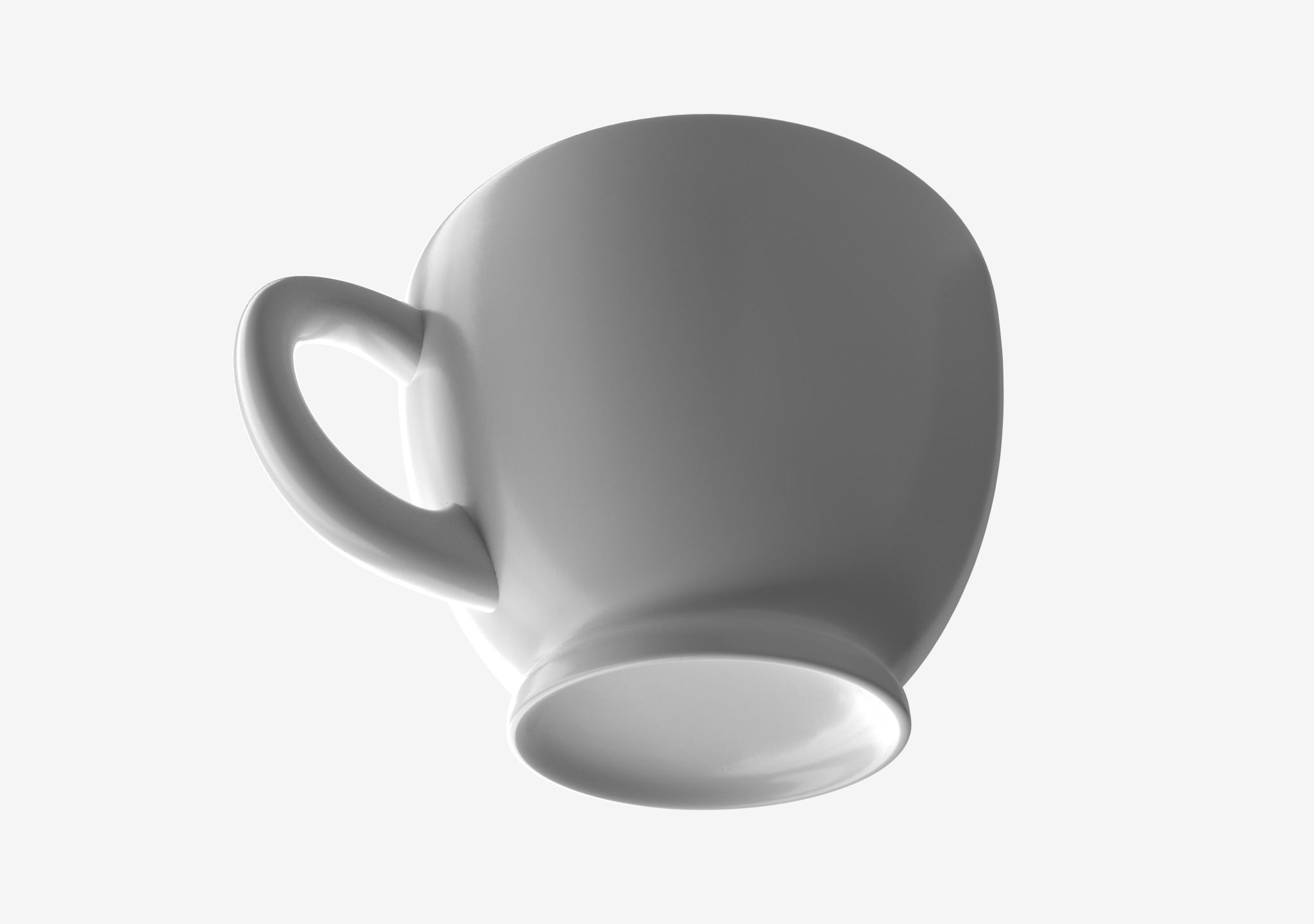Teacup Low-poly 3D model_4