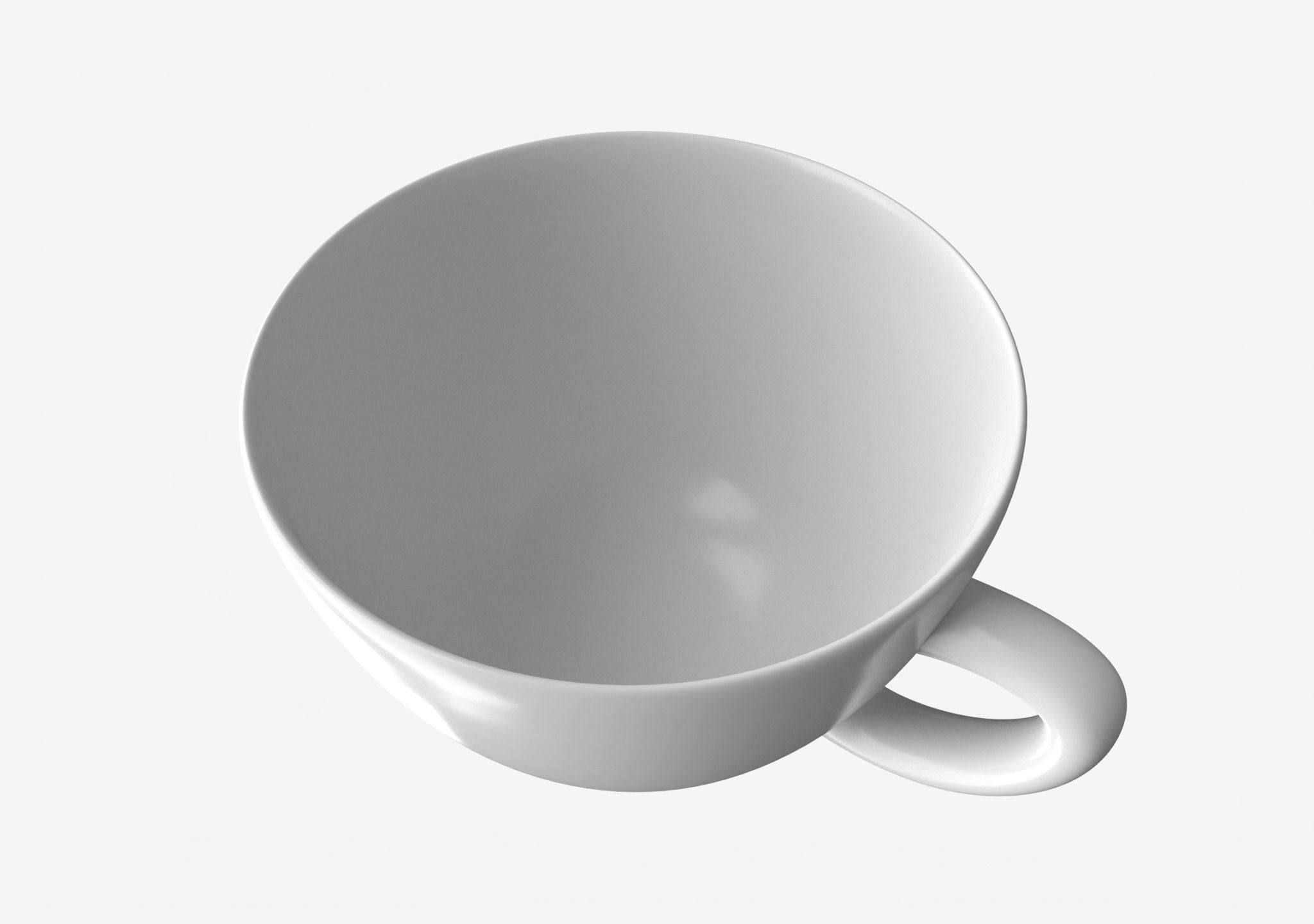 Teacup Low-poly 3D model_5