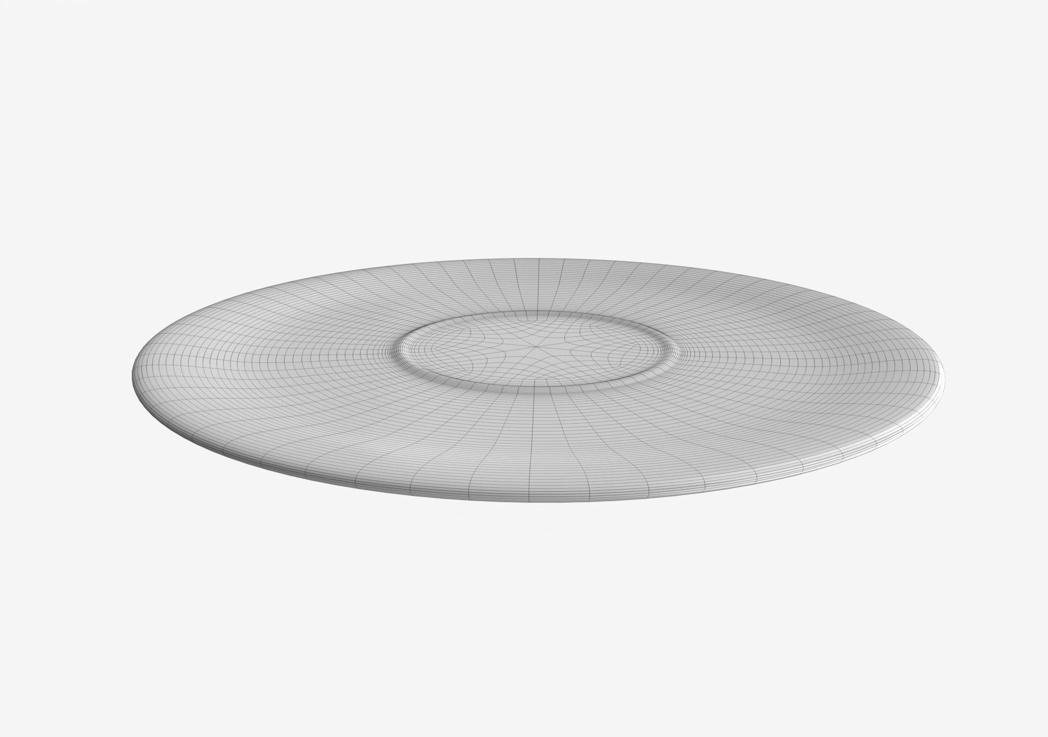 Saucer Free low-poly 3D model_1