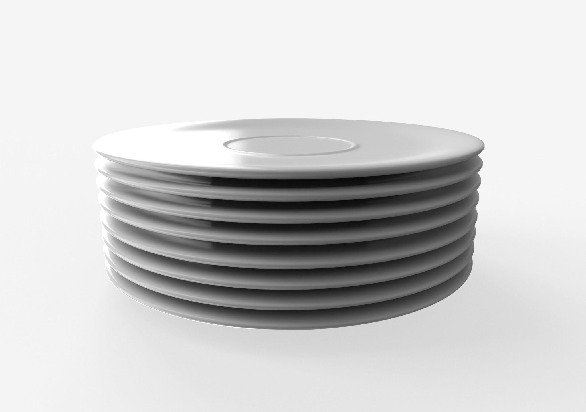 Saucer Free low-poly 3D model_6