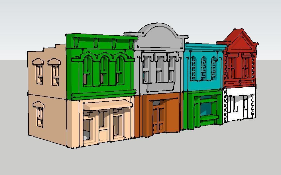 City Shop Set by Outland Models 3D Printable 3D print model_1